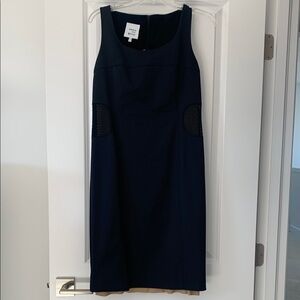 Akris Punto Black Ribbed Sheath Midi Dress